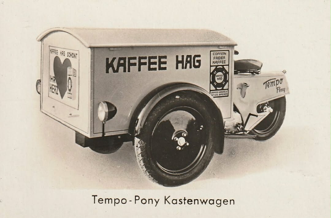 Tempo Pony Kastenwagen in Kaffee-HAG-Ausführung