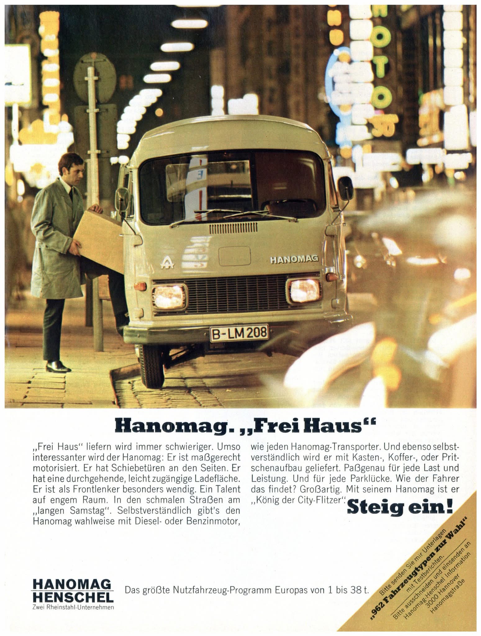 Hanomag F25 – zeitgenössische Werbung
