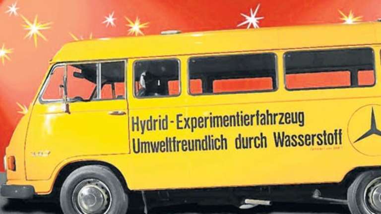 Mercedes-Benz L 307 Hydrid-Experimentierfahrzeug von 1975, umweltfreundlich durch Wasserstoff