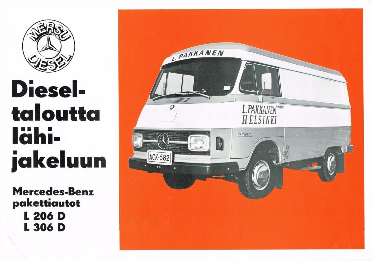 Mercedes-Benz L206D als Pritschenwagen, historisches Werksfoto
