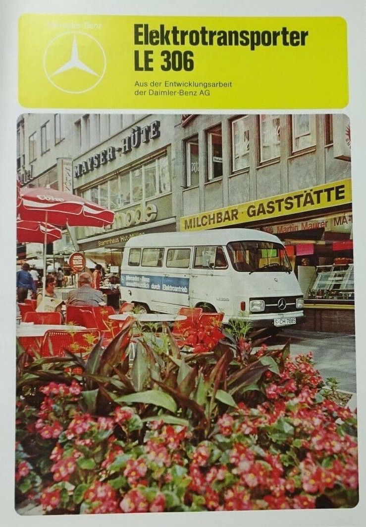 Original-Werbeprospekt zum Mercedes-Benz Elektrotransporter LE 306