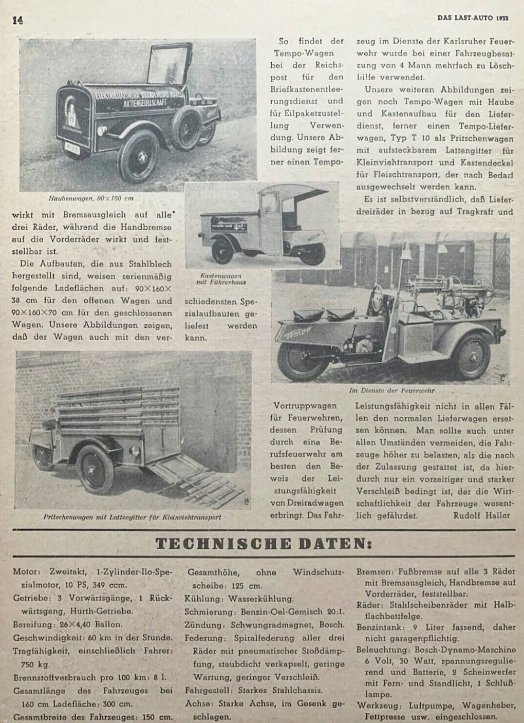 Das Last-Auto 1933: Tempo T10, Seite 13