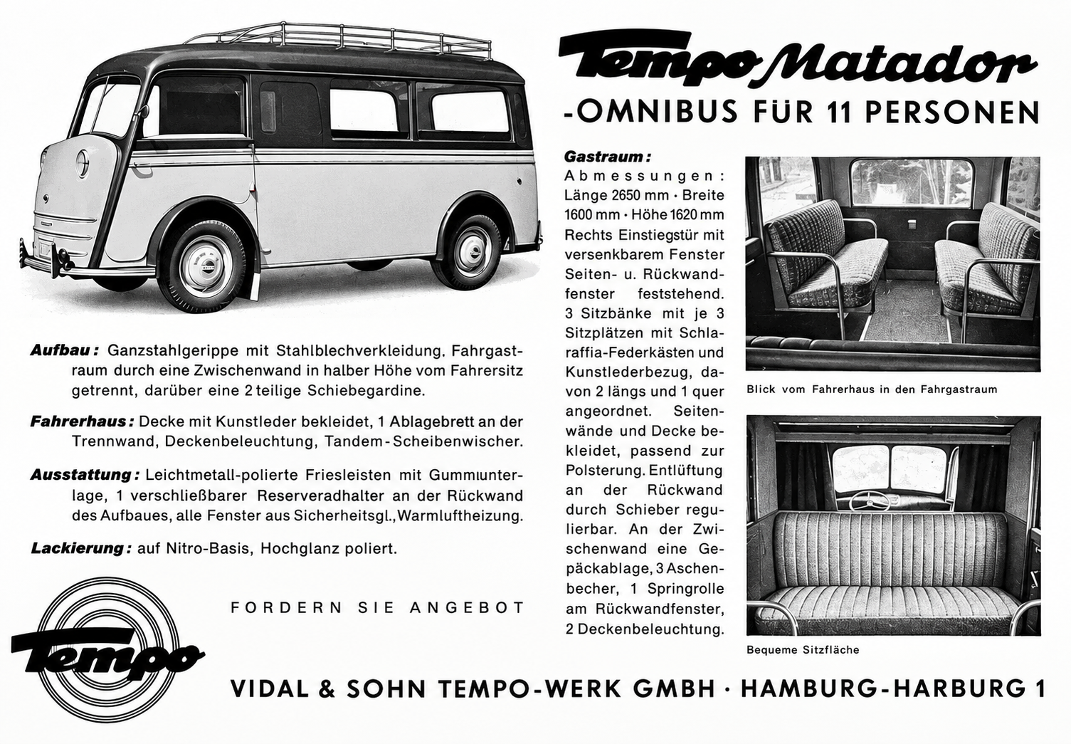 Historische Tempo-Werbung aus den 1950er Jahren