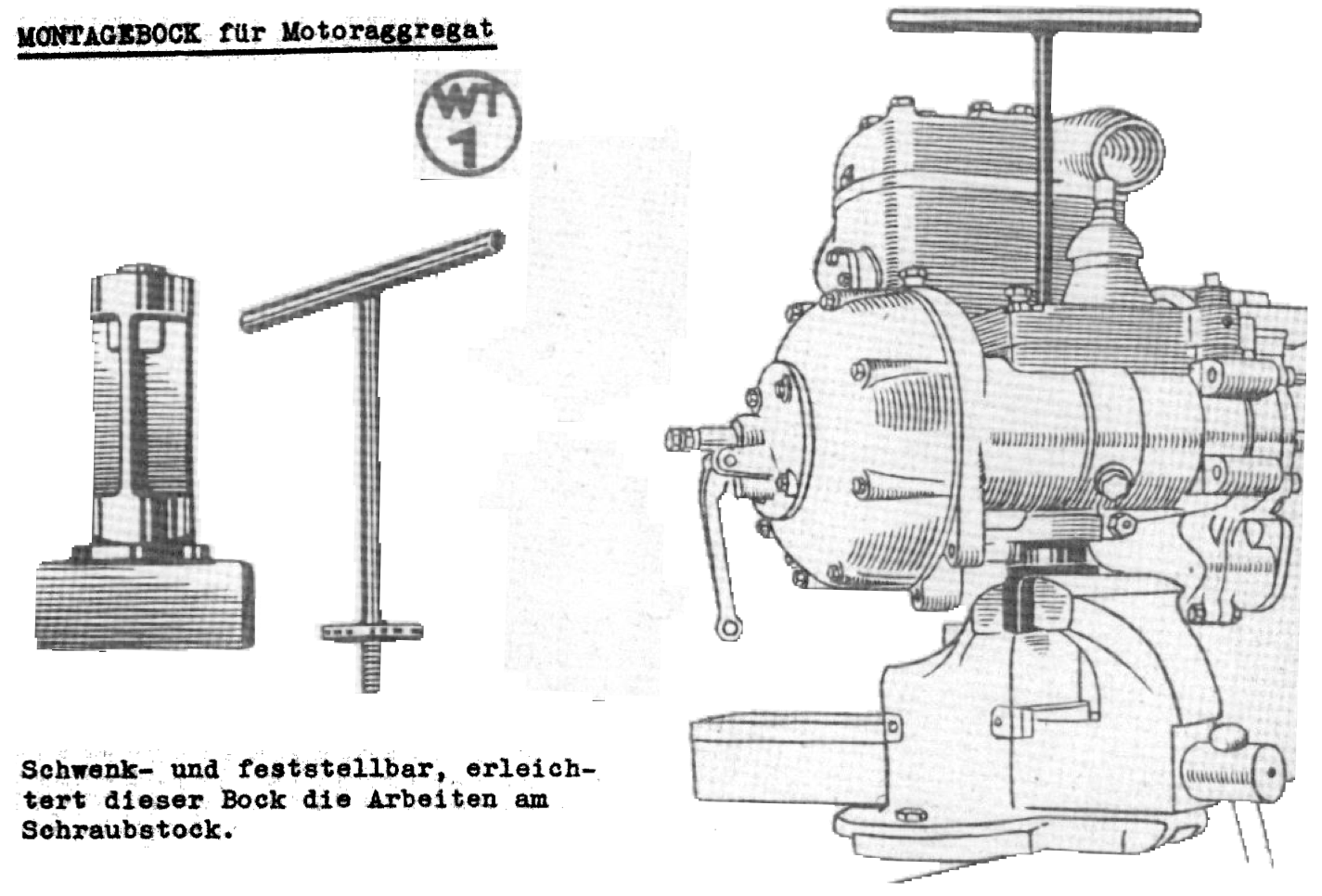 WT 1 – Originaldarstellung aus dem Spezialwerkzeugkatalog