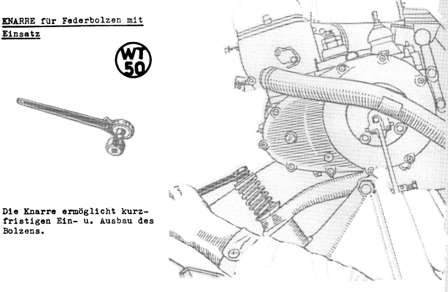 WT 50 – Originaldarstellung aus dem Spezialwerkzeugkatalog